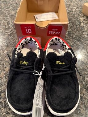 Kids Black and Red Mickey Mouse Sneakers